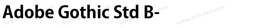 Adobe Gothic Std B字体转换